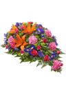 Composizione funebre colori caldi
