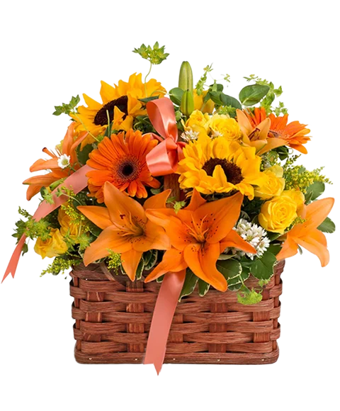 Cesto di fiori estivi